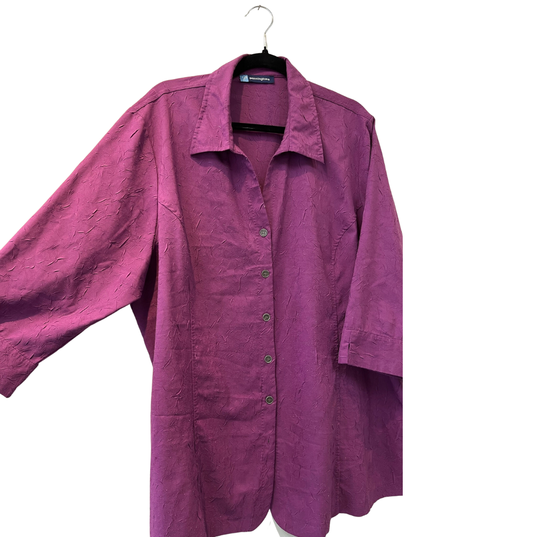 purple vintage button up - 20/22