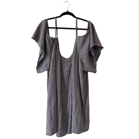 cold-shoulder grey shirt - 6x