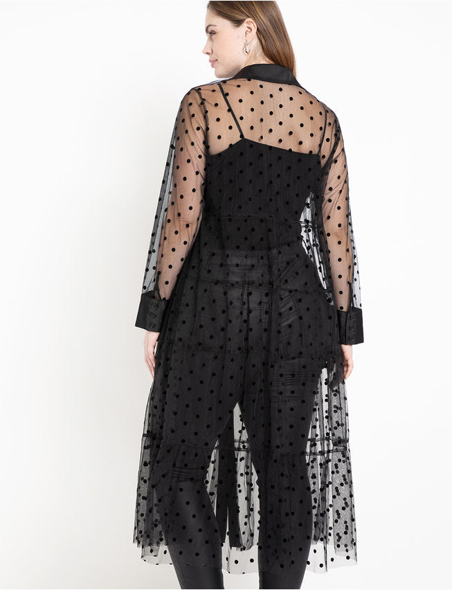 Sheer polkadot maxi dress - US 22/24