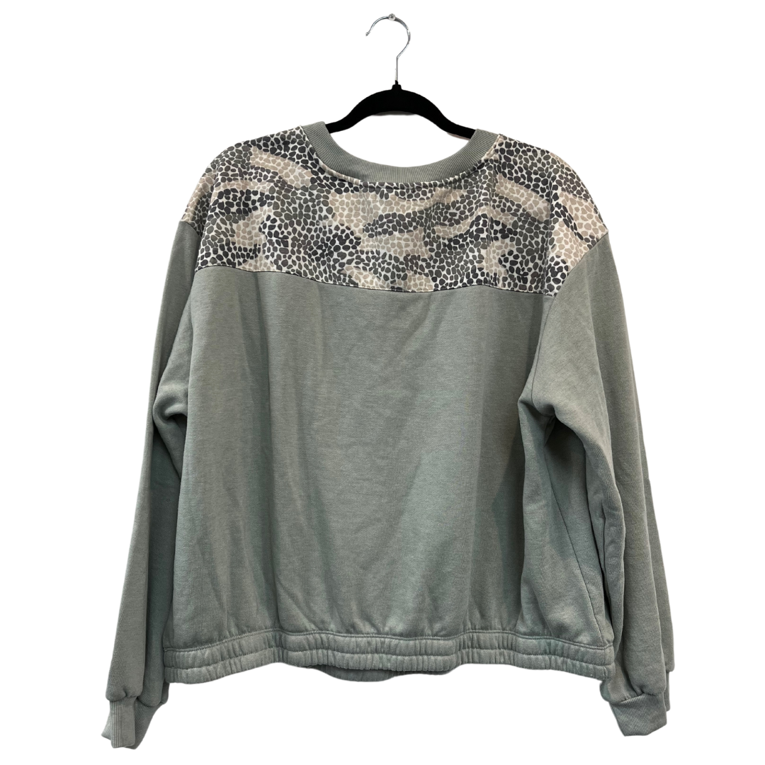 Green and animal print super soft sweater - 3X