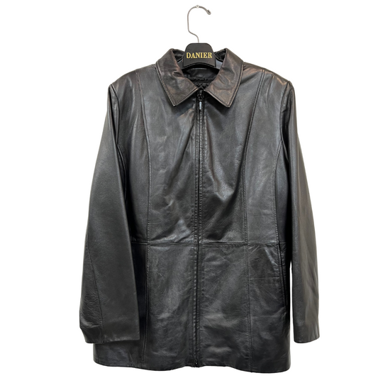 vintage lined leather jacket in pristine conditiont - 12/14
