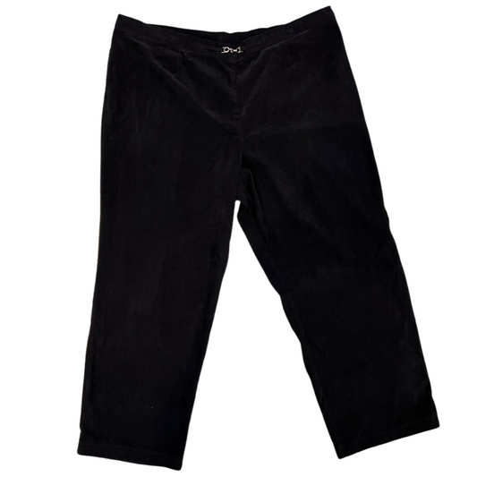 vintage black straight leg pants - 2X