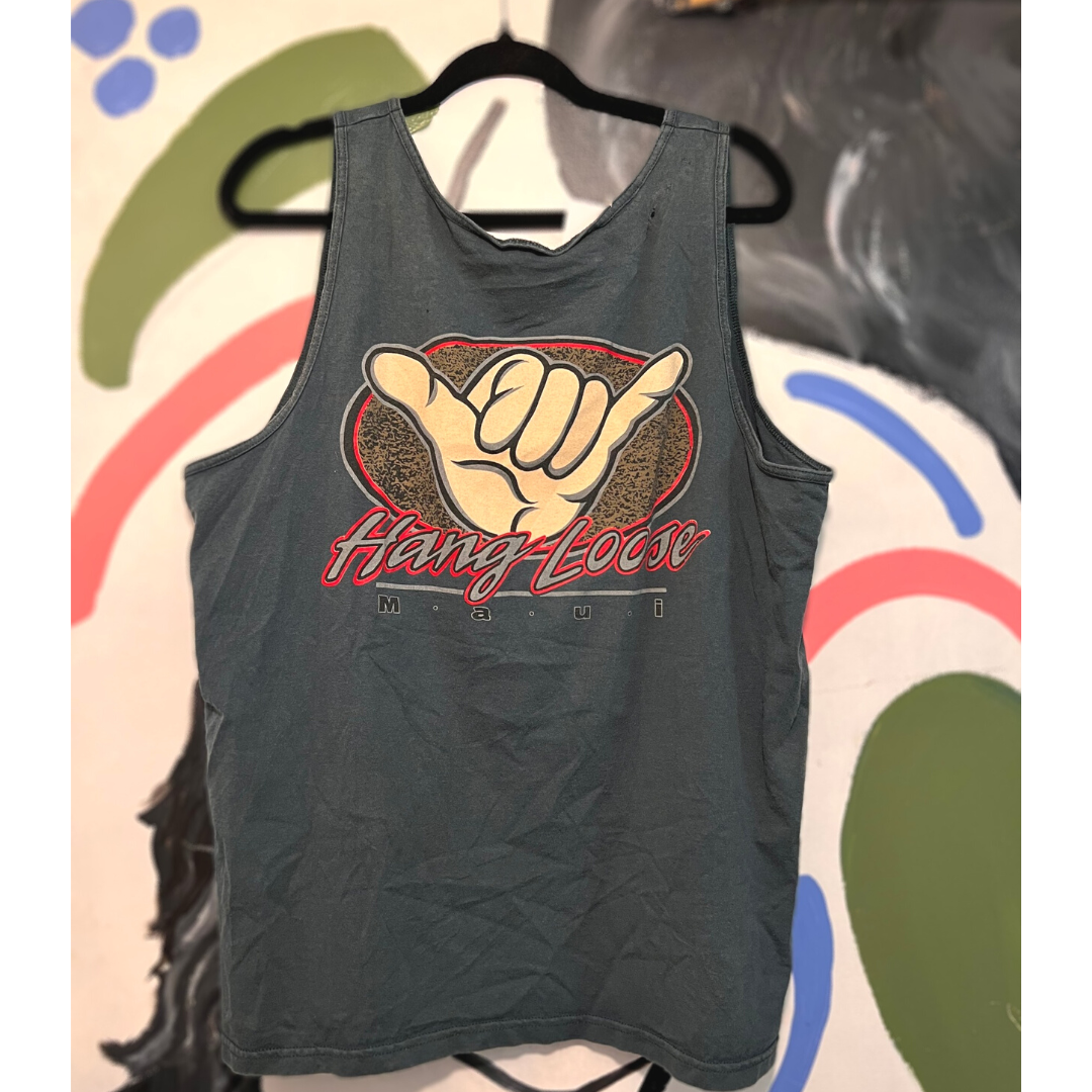 vintage sleeveless hang loose tee - 1x