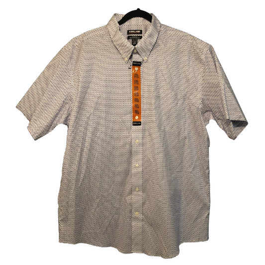 patterned short sleeve button-up - XXL