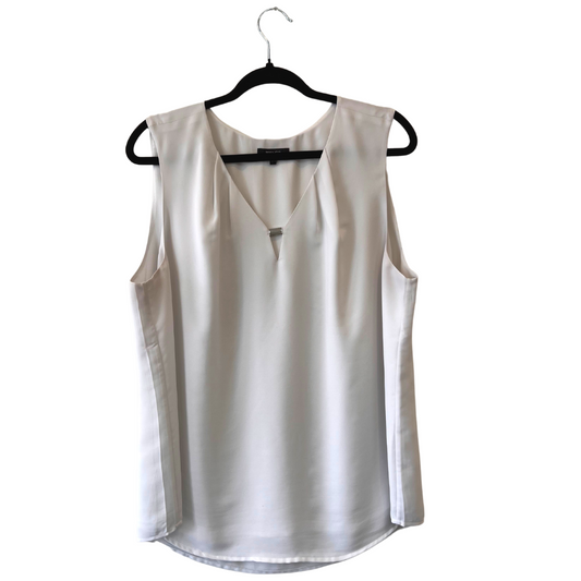 white sleeveless blouse - XL