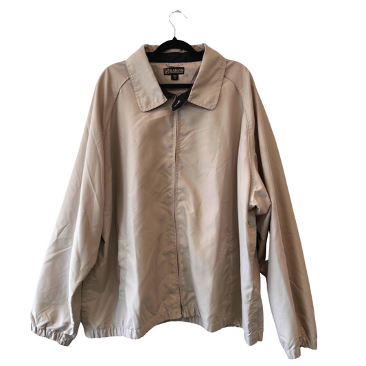 cream zip-up boxy jacket(oversized) - XXL
