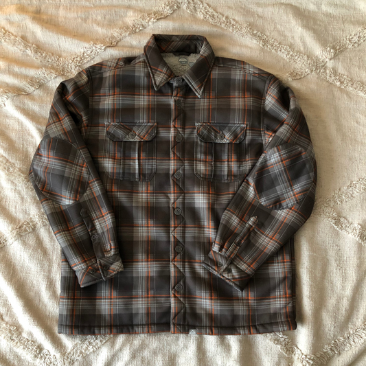 plaid shaket with sherpa lining - 14