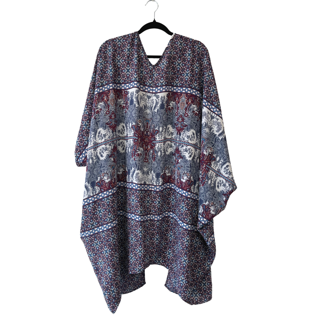 cool tone short sleeve kimono - 6x