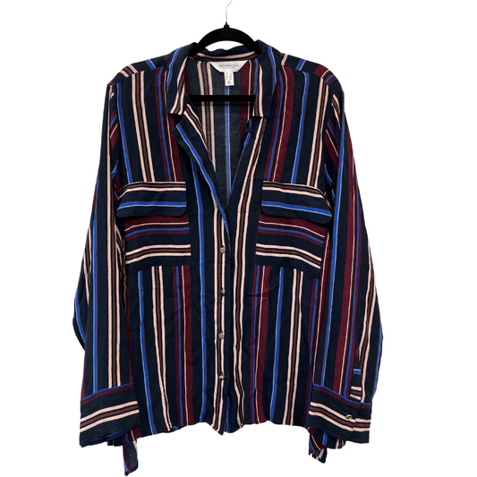 Funky 90s-inspired pinstripe button-up - 2X