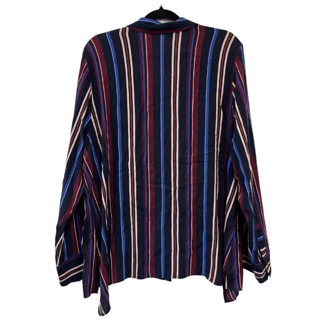 Funky 90s-inspired pinstripe button-up - 2X