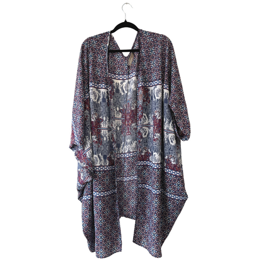 cool tone short sleeve kimono - 6x