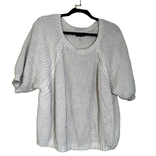 short-sleeved knit sweater - 12/14
