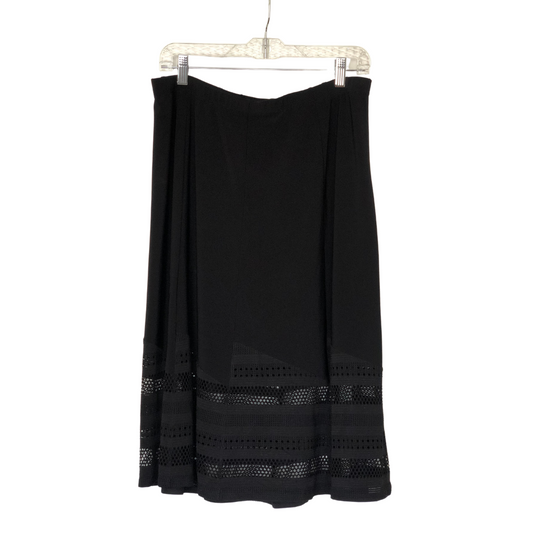 black swing skirt - L
