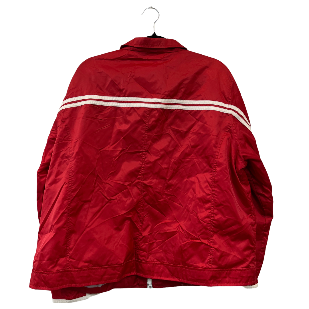 Red athletic-style zip-up jacket - 1X