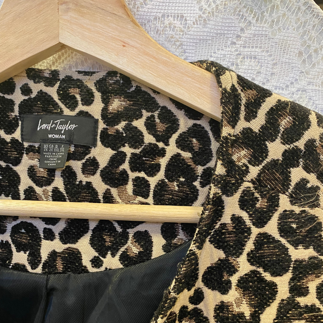 Leopard Print Car Coat - 3x