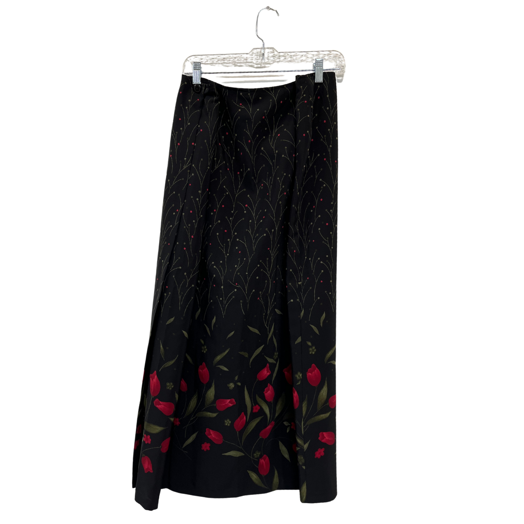 vintage floral wrap skirt - 22