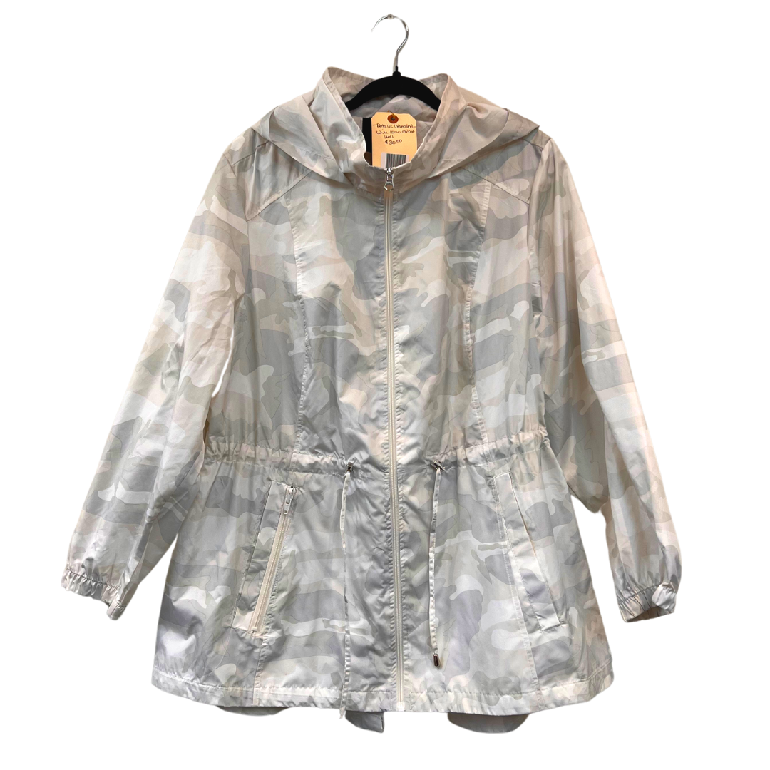 white camo rain coat - 1x
