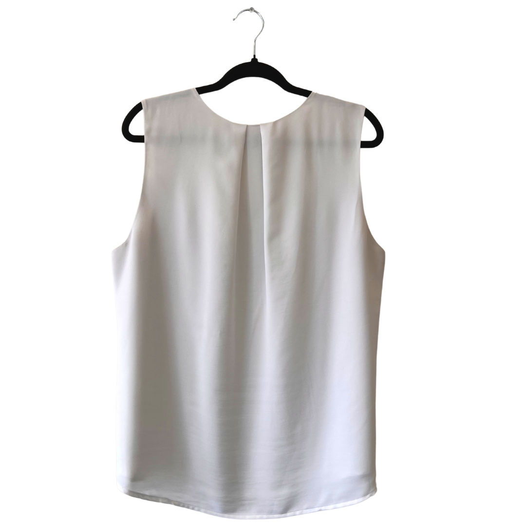 white sleeveless blouse - XL