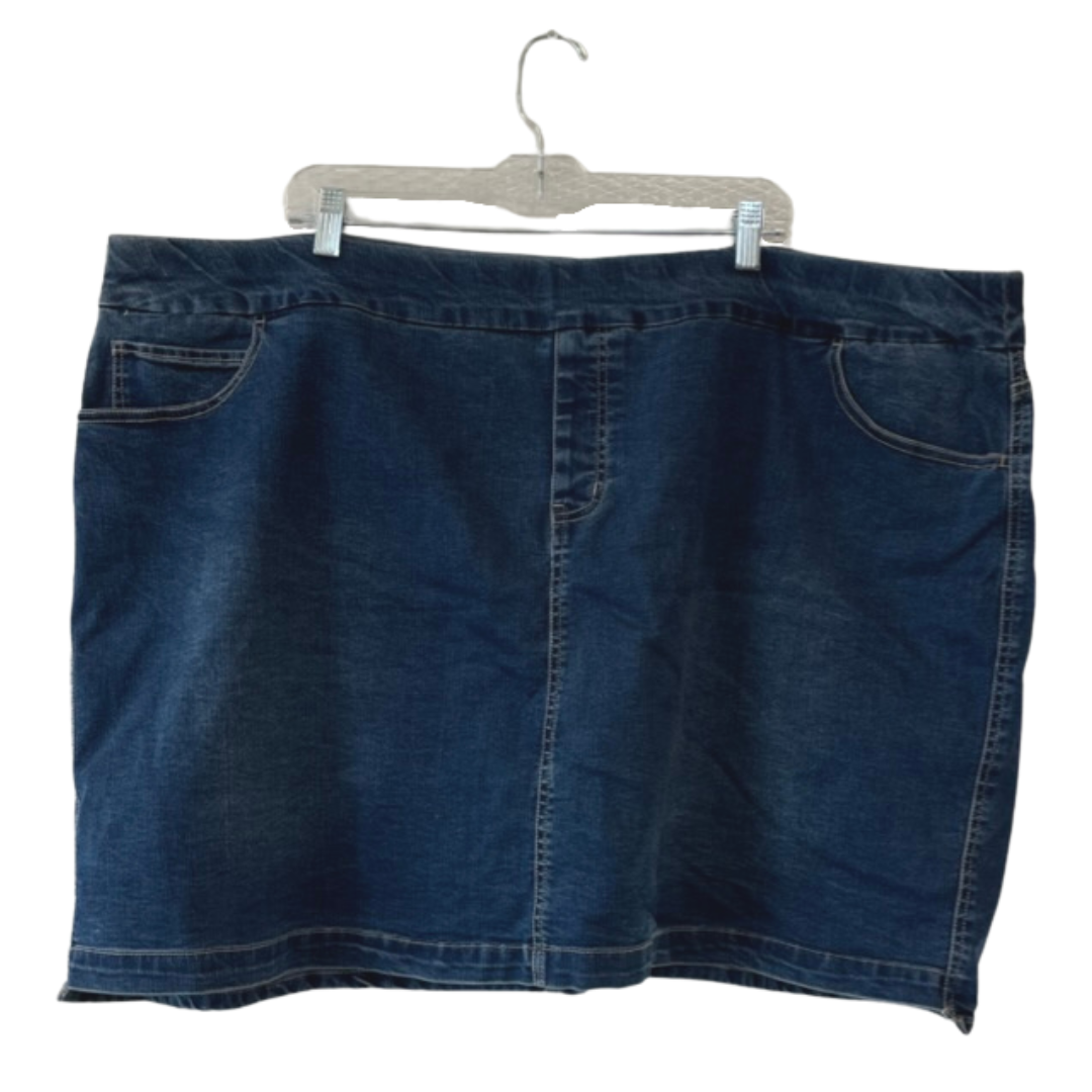 super stretchy denim mini skirt - 4x