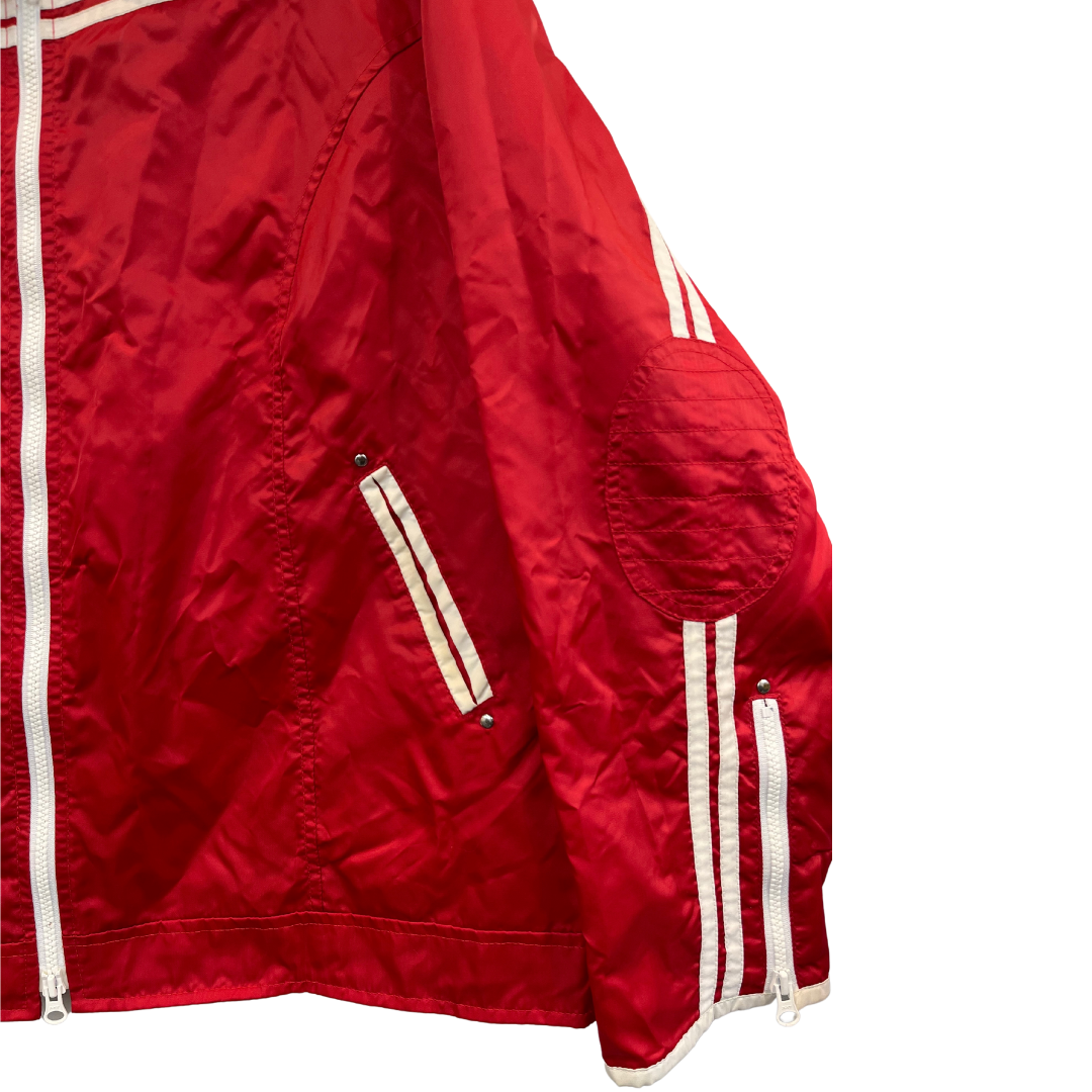Red athletic-style zip-up jacket - 1X