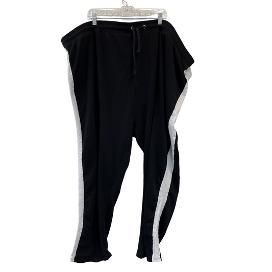 Comfy black sweatpants with white banding - 5X/6X