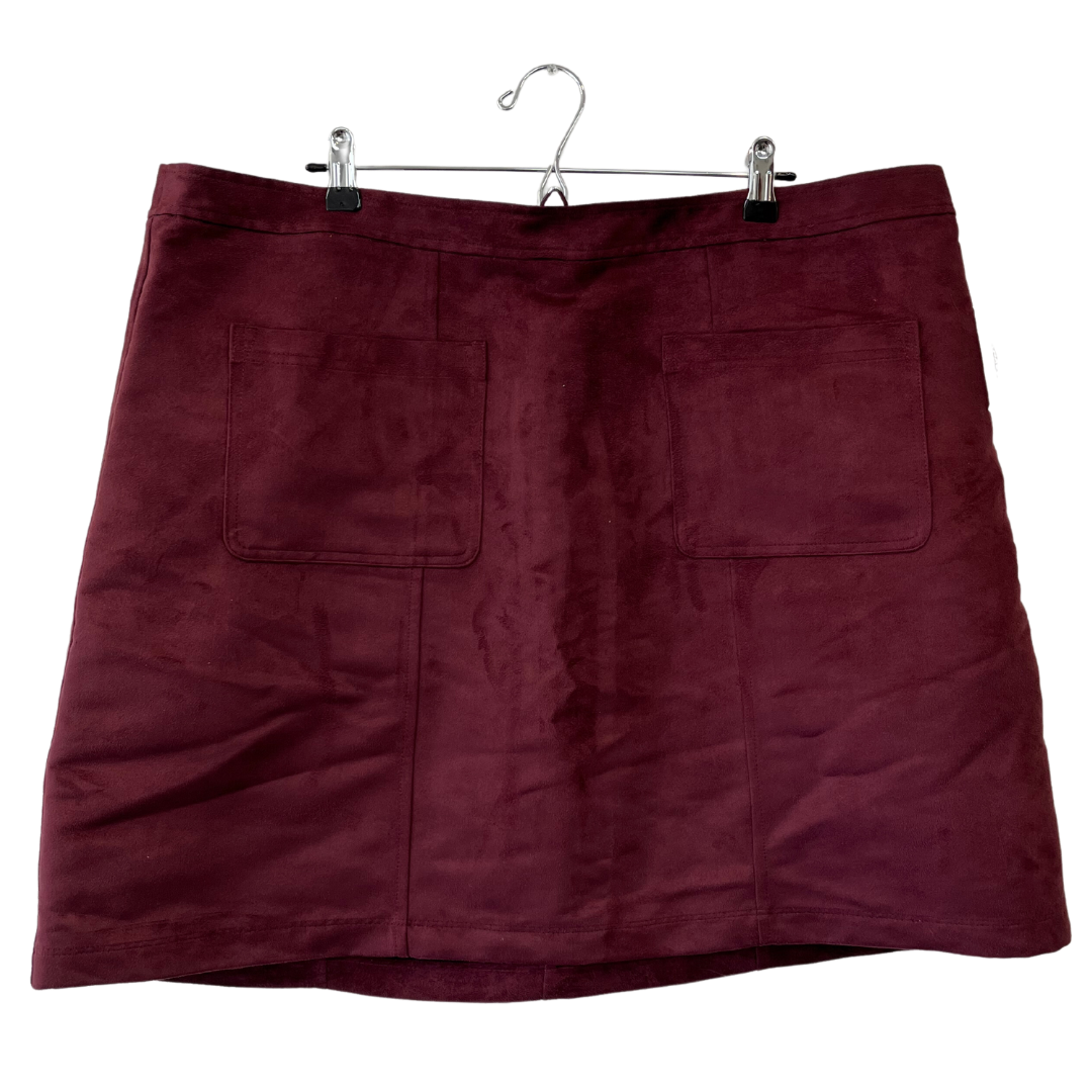 cranberry zipper-front mini-skirt - US 20