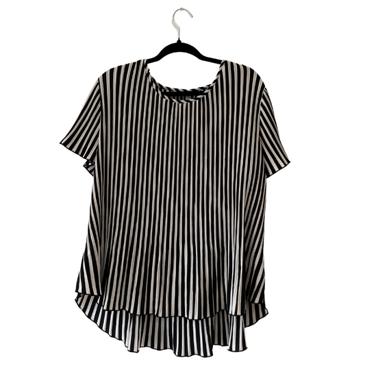 striped flutter-sleeve shirt - 2X