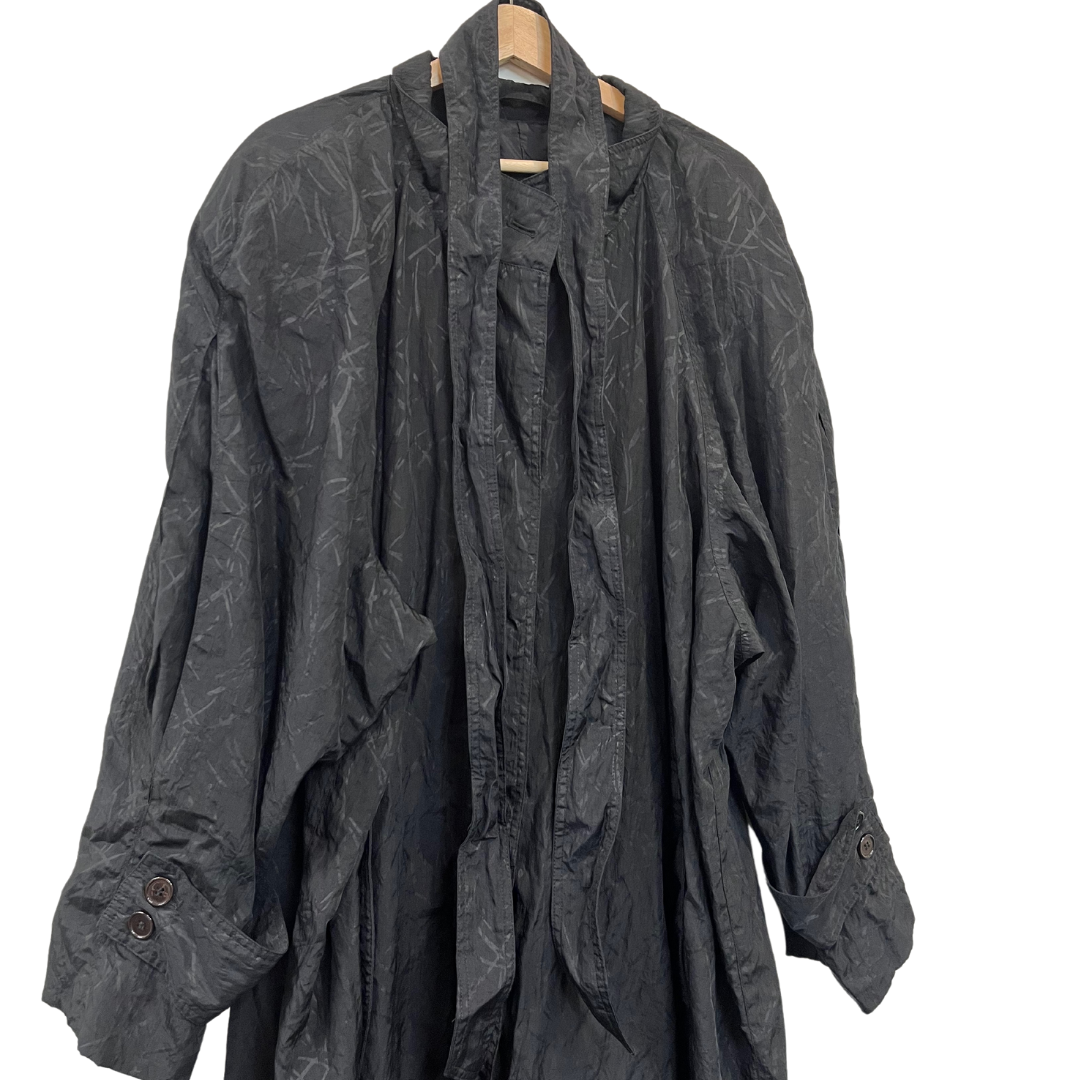 vintage patterned trench coat - US 22/24