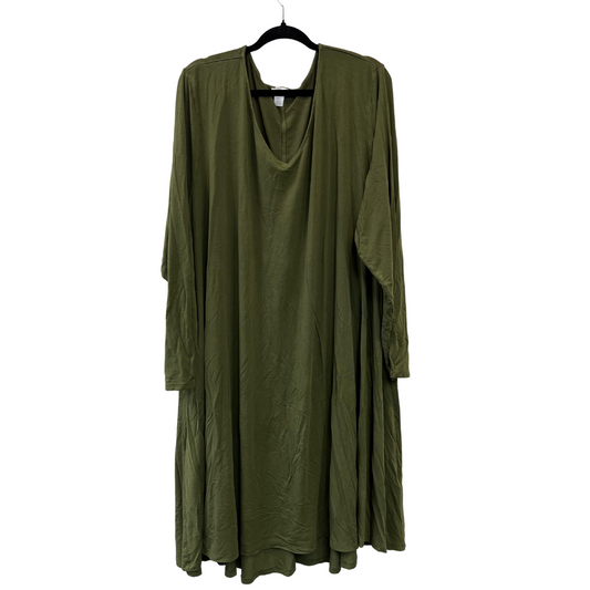 Comfy green shirt dress - 5X/6X