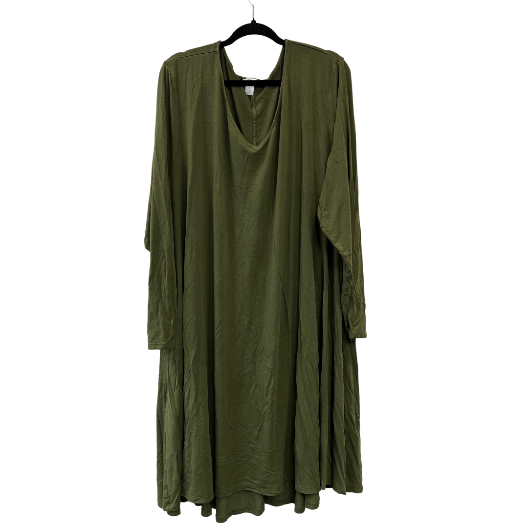 Comfy green shirt dress - 5X/6X