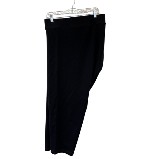 Thick comfy black leggings with wide waistband - 6X/7X