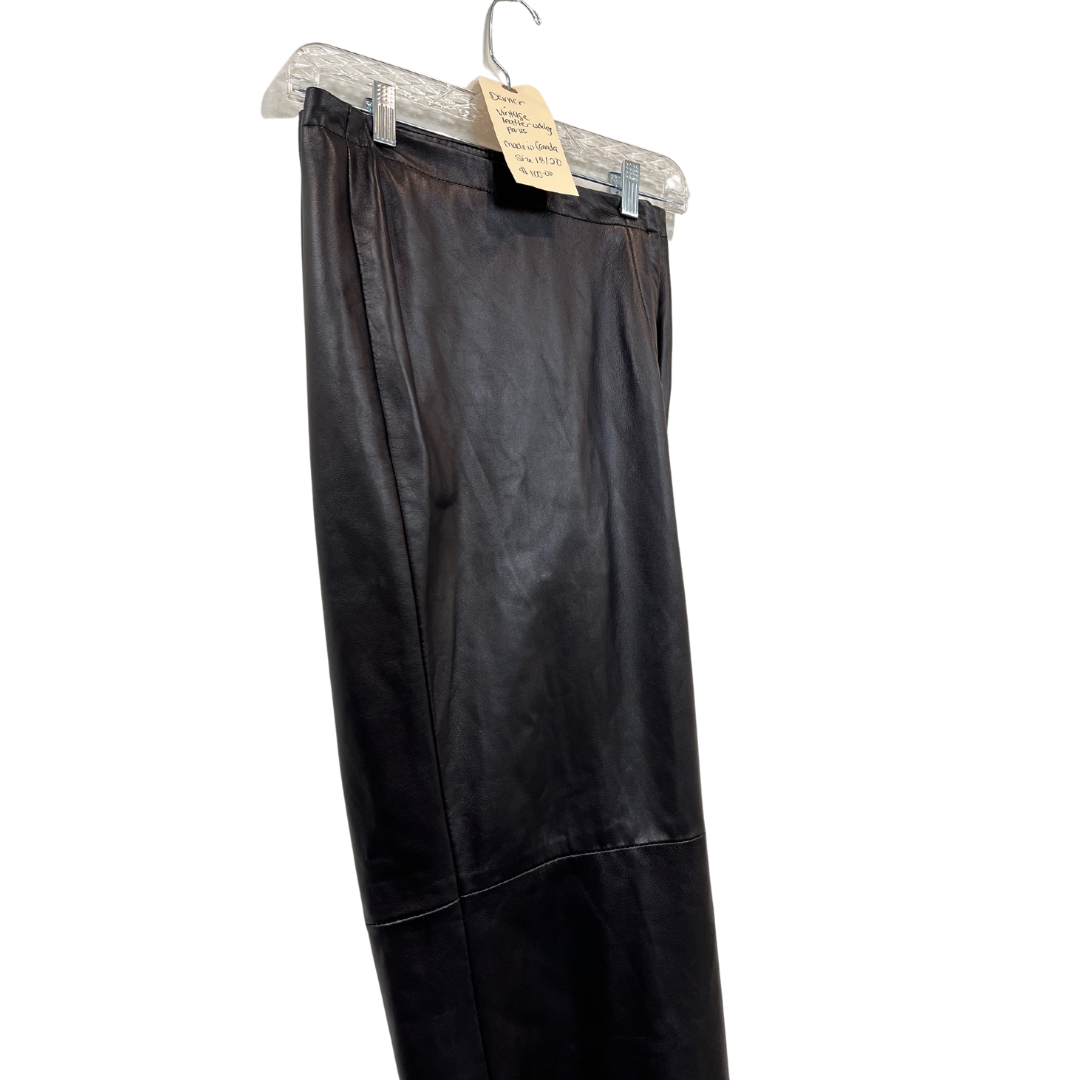 vintage wideleg leather pants - 18/20