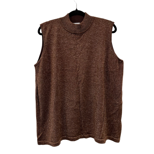 Sparkly brown turtleneck sweater - 3X