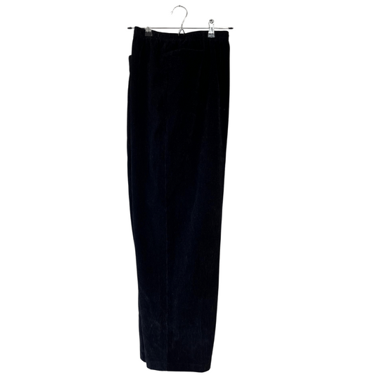 vintage straight leg black cords w stretchy waiste - US 22
