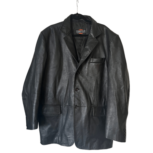 vintage leather blazer - 20