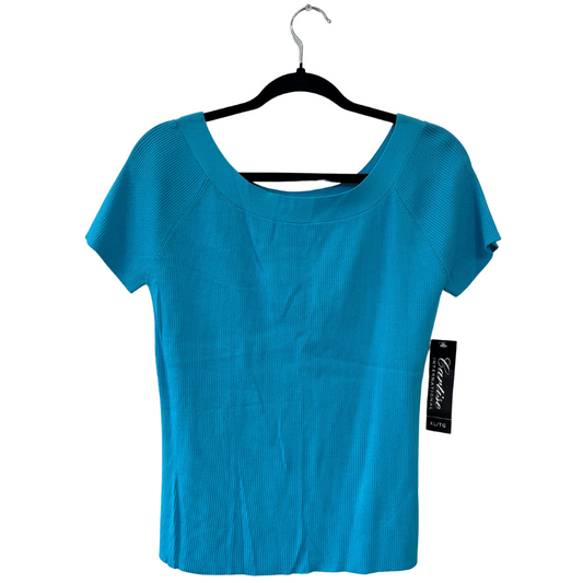 turquoise stretchy short-sleeve - XL