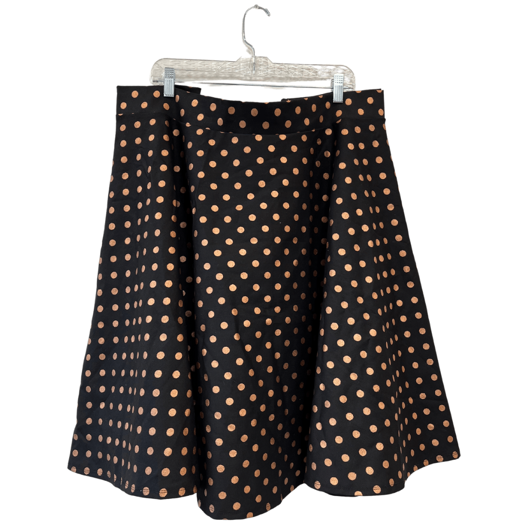 the nahanni full circle skirt w/ black and gold polk-a-dots - 7x (custom sizing)
