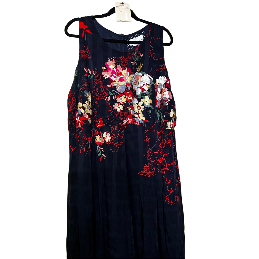 embroidered maxi dress - 24w