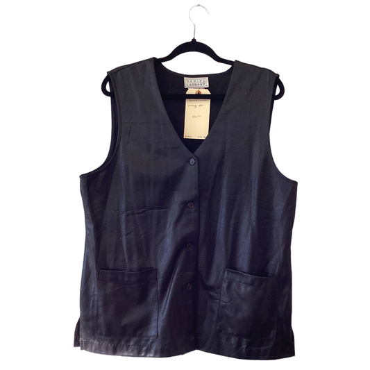 vintage vest w/ square pockets - US 14