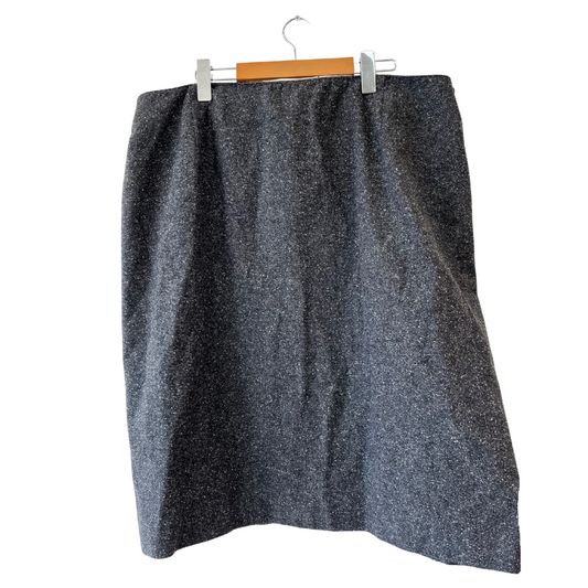 vintage grey marled dress skirt - 22