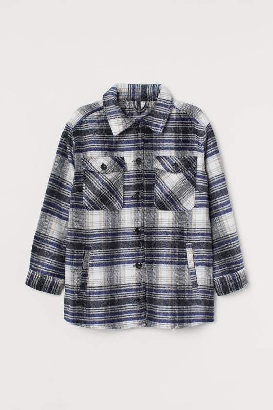 plaid shirt jacket - 2x