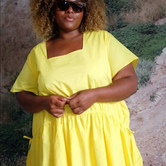 canary yellow shirt dress - 5x/6x