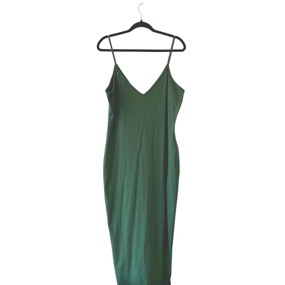 forest green maxi dress - 2X