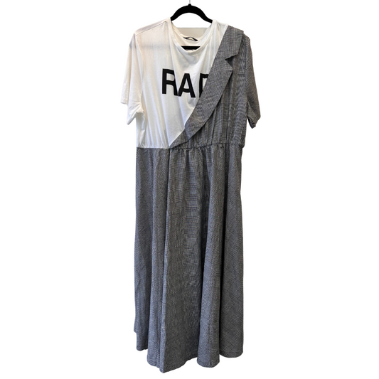 pretty RAD, half plaid dress - 3x