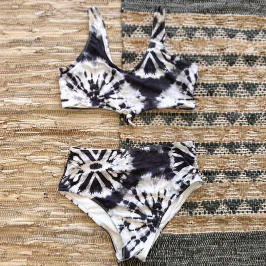 faux bleach dyed bikini bottom - 2xl
